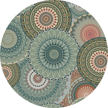 Mandala Collage in het groen van Christine Bässler