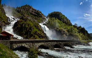 Låtefoss-Wasserfall, Norwegen