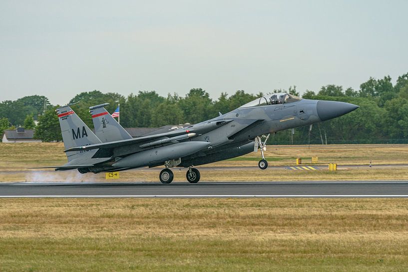 F-15C Eagle Massachusetts Air National Guard. by Jaap van den Berg