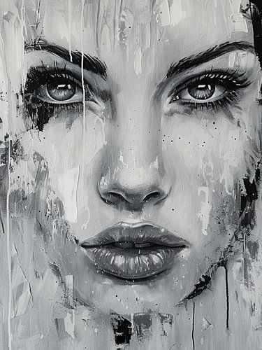 Modernes abstraktes Porträt