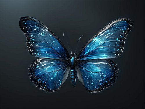 Elegant in Blau | Schmetterling