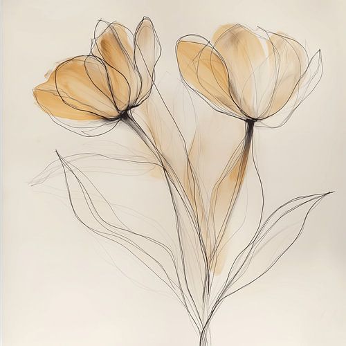 Abstract minimalisme tulp