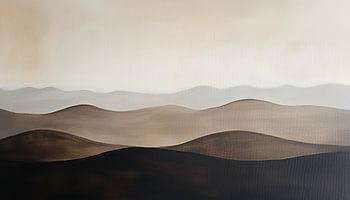 Abstrakte Berge hellbraunes Acryl-Panorama