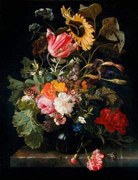 Bouquet de fleurs dans un vase, Maria van Oosterwijck