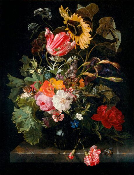 Blumenstrauß in einer Vase, Maria van Oosterwijck von Meesterlijcke Meesters