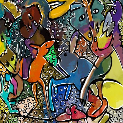 Tanzende Maus und schlurfendes Kaninchen