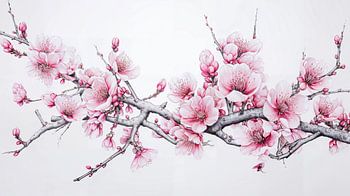 Sakura bloemstilleven met kersenbloesem