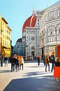 Kathedrale Florenz Italien - Kombinationsfoto - AI von Marianne van der Zee Miniaturansicht