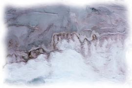 Abstraktes blau-violett-grau von Maurice Dawson