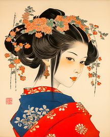 Hokusai Geisha_09 by Peet de Rouw