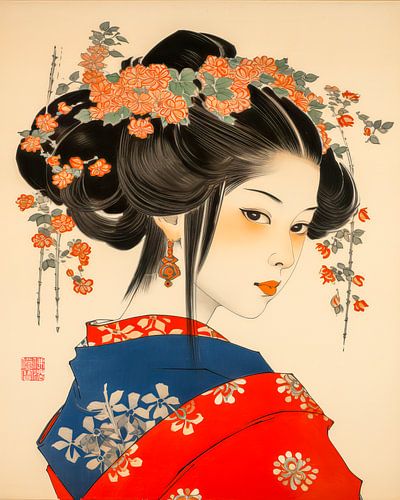 Hokusai Geisha_09 van Peet de Rouw