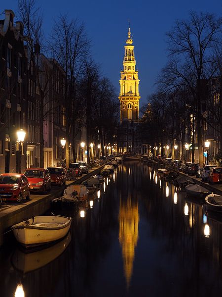 Zuiderkerk Amsterdam bij nacht van Edwin Butter