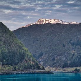 Fjord in Norway, cloudy sky by Martin Köbsch