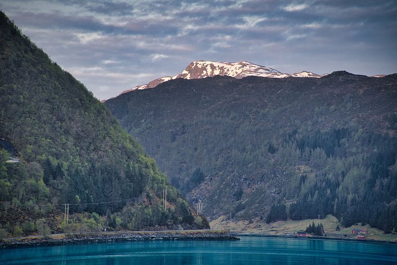 Fjord in Norway, cloudy sky by Martin Köbsch