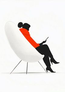 Woman life minimal art relax