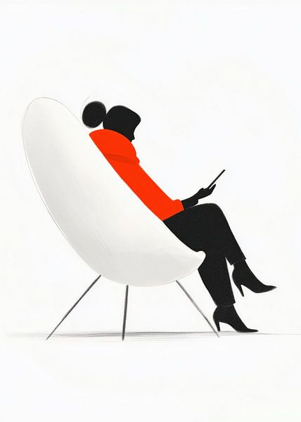 Woman life minimal art relax by JBJart Justyna Jaszke