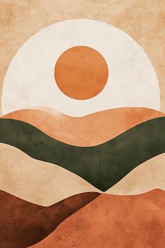 Abstract landschap van Poster Art Shop