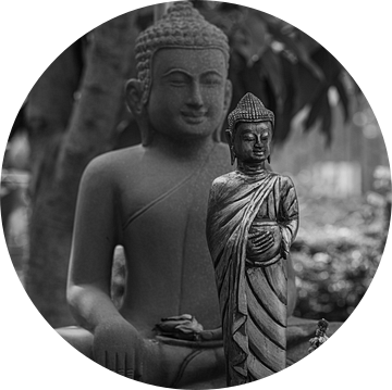 Twee Boeddha beelden voor elkaar