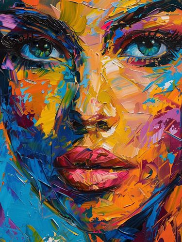 Modernes abstraktes Porträt