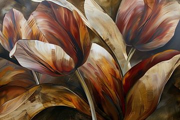 Tulips Abstract by Jacky