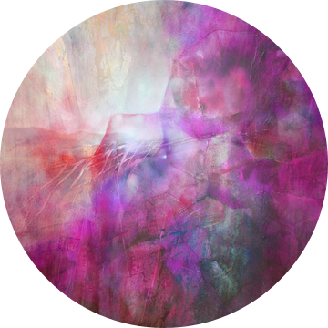 Drifting - abstracte compositie in paars van Annette Schmucker