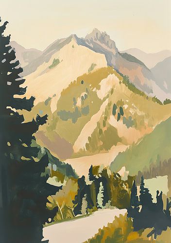 Mountains Landscape Trees Forest