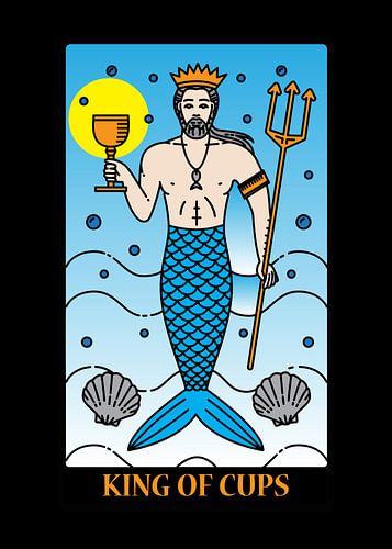 The King of Cups Tarot Card Spiritual Wall Decoration Art Print