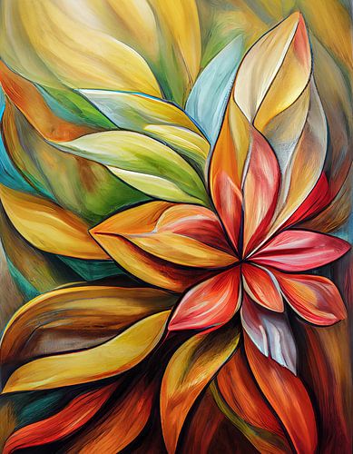 Abstracte flora vormen