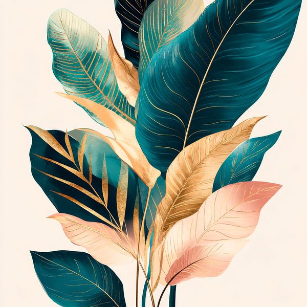 Tropische bladeren van Poster Art Shop