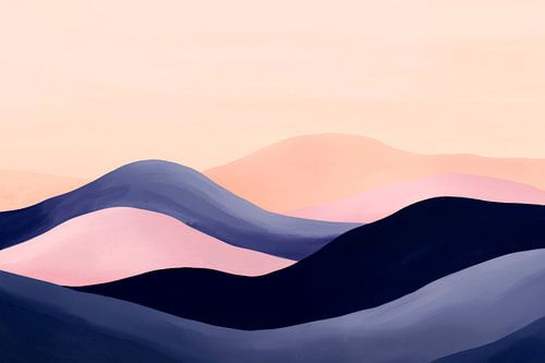 Gentle hills in pastel colours