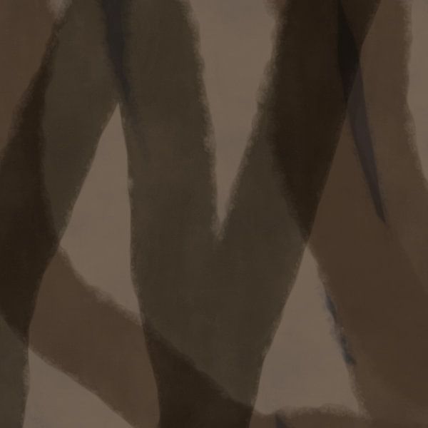 Moderne abstrakte Kunst. Formen und Linien in Erdtönen von Dina Dankers