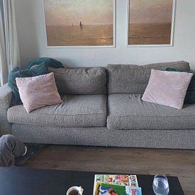 Klantfoto: Zonsondergang, Hendrik Willem Mesdag (gezien bij vtwonen), als behang