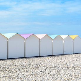 Beach cabins in Le Tréport, France by 7Horses Photography