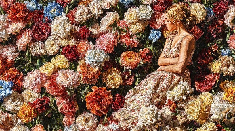 Serenität inmitten der Blumen von Frank Heinz