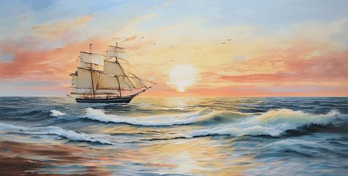 Peinture d'un navire classique