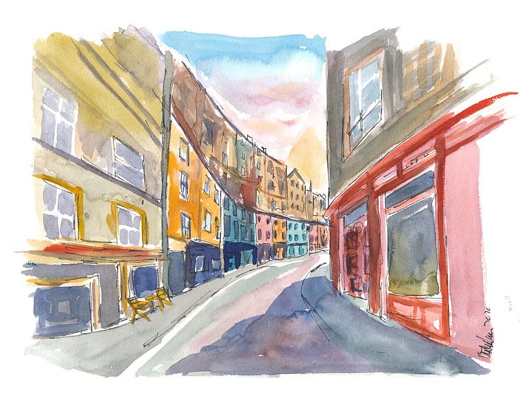 Edinburgh Heritage mit Victoria St Scene von Markus Bleichner