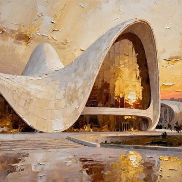 The Heydar Aliyev Centre in Baku, Azerbaijan von Johannas Art Creations