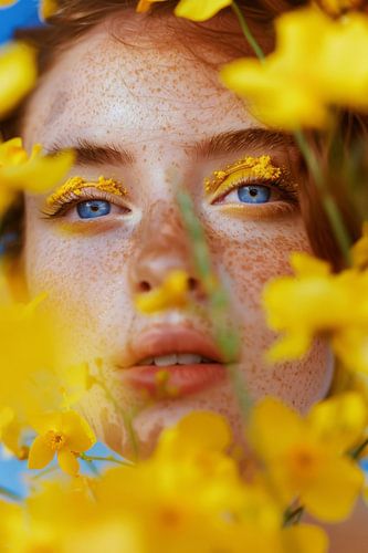 Magie des fleurs et yeux brillants