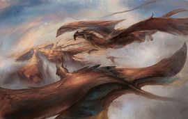 Dragons sur le désert sur Atelier Liesjes