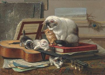 Henriëtte Ronner-Knip - De muziekles van Peter Balan