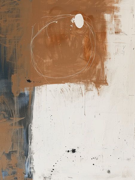 Modern abstract in wabi-sabi style by Japandi Art Studio