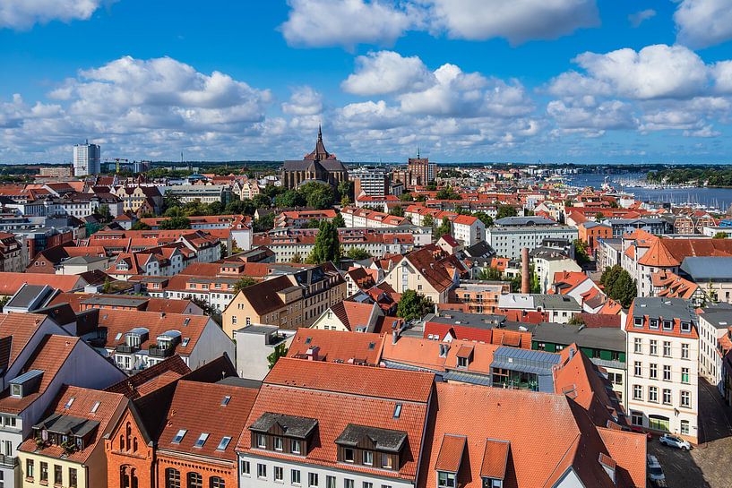 View to the hanseatic town Rostock, Germany by Rico Ködder