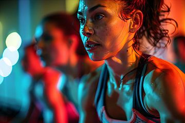 mensen in fitness of sportschool actief van Egon Zitter