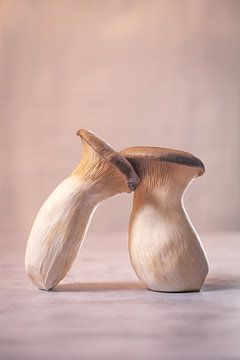 Lean on me - Food still life with king oyster mushroom l Food photography by Lizzy Komen