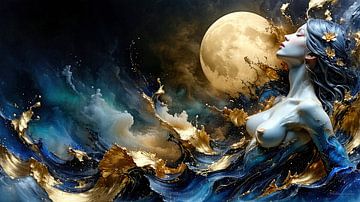 Visage érotique - Entre lumière, marbre et matière fluide : la transformation silencieuse d'une figure féminine entre force, fragilité et splendeur intérieure