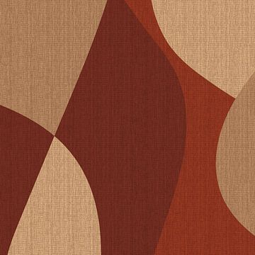 Retro organische vormen in aardetinten nr. 7 van Dina Dankers