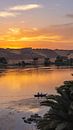 Zonsondergang bij de Nijl in Aswan (Egypte) van Jessica Lokker thumbnail