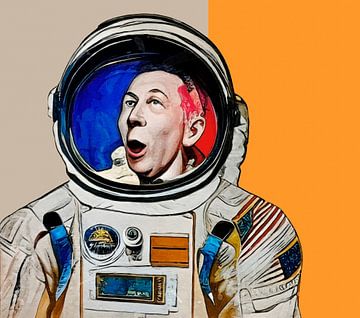 De zingende astronaut - Pop-art van Wolfsee