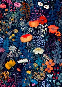 Blumen und Blätter Natur Kunst