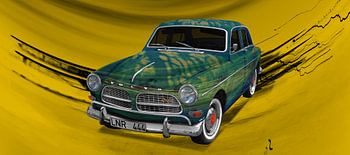 Volvo Amazon Art Car in speciaal groen